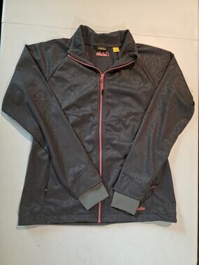 Cabelas Jacket Womens Large Full Zip Soft Shell Outdoors Graphite Gray
